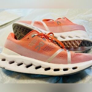 On Cloudsurfer Running Shoes, Flame, Size 9